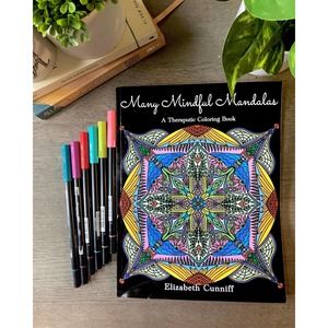 Adult Mandala Coloring Book, Therapeutic Coloring Book, Mindful Coloring Book